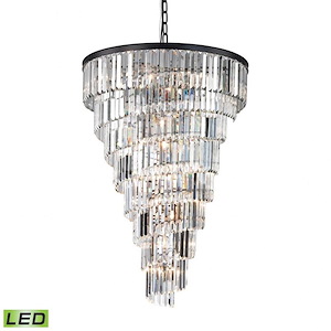Palacial - 72W 15 LED Chandelier in Traditional Style with Art Deco and Luxe/Glam inspirations - 53 Inches tall and 36 inches wide