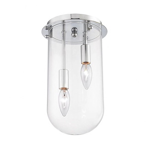 Lightway - 2 Light Flush Mount in Modern/Contemporary Style with Scandinavian and Retro inspirations - 12 Inches tall and 7 inches wide