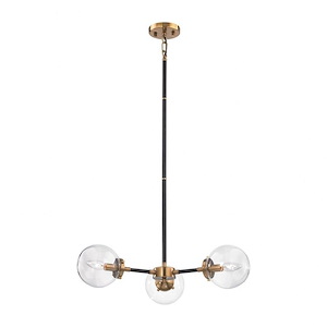Boudreaux - 3 Light Chandelier in Modern/Contemporary Style with Mid-Century and Retro inspirations - 6 Inches tall and 26 inches wide