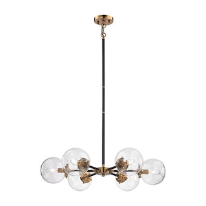 Boudreaux - 6 Light Chandelier in Modern/Contemporary Style with Mid-Century and Retro inspirations - 6 Inches tall and 28 inches wide