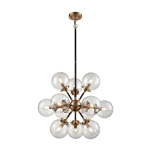 Boudreaux - 12 Light Chandelier in Modern/Contemporary Style with Mid-Century and Retro inspirations - 21 Inches tall and 25 inches wide