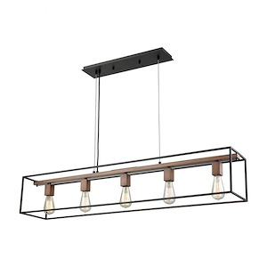 Rigby - 5 Light Chandelier in Modern/Contemporary Style with Modern Farmhouse and Country/Cottage inspirations - 9 Inches tall and 48 inches wide - 613485