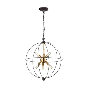 Loftin - 6 Light Chandelier in Modern/Contemporary Style with Urban/Industrial and Modern Farmhouse inspirations - 22 Inches tall and 19 inches wide