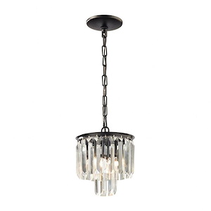 Palacial - 1 Light Mini Pendant in Traditional Style with Art Deco and Luxe/Glam inspirations - 9 Inches tall and 8 inches wide - 521777