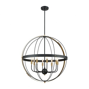 Caldwell - 8 Light Chandelier in Transitional Style with Urban/Industrial and Country/Cottage inspirations - 33 Inches tall and 32 inches wide