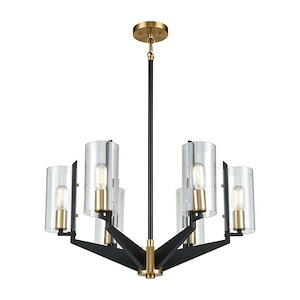 Blakeslee - 6 Light Chandelier in Transitional Style with Mid-Century and Scandinavian inspirations - 15 Inches tall and 26 inches wide - 705019