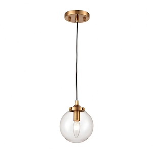 Boudreaux - 1 Light Mini Pendant in Modern/Contemporary Style with Mid-Century and Retro inspirations - 8 Inches tall and 6 inches wide