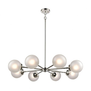 Boudreaux - 8 Light Chandelier in Modern/Contemporary Style with Mid-Century and Retro inspirations - 6 Inches tall and 36 inches wide