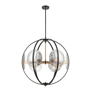 Oriah - 6 Light Chandelier in Modern/Contemporary Style with Mid-Century and Retro inspirations - 30 Inches tall and 28 inches wide - 881794
