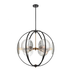 Oriah - 6 Light Chandelier in Modern/Contemporary Style with Mid-Century and Retro inspirations - 30 Inches tall and 28 inches wide
