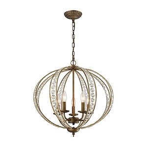 Elizabethan - 5 Light Chandelier in Traditional Style with Victorian and Luxe/Glam inspirations - 20 Inches tall and 21 inches wide - 521750