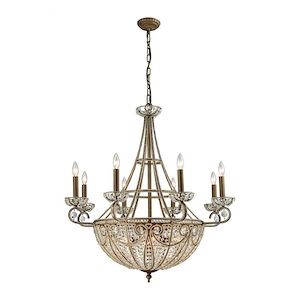 Elizabethan - 4teen Light Chandelier in Traditional Style with Victorian and Luxe/Glam inspirations - 37 Inches tall and 35 inches wide - 521745