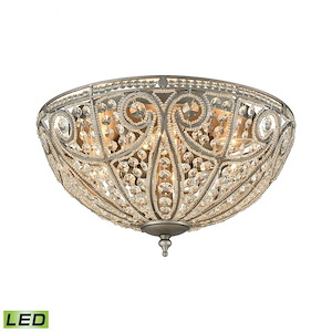 Elizabethan - 28.8W 6 LED Flush Mount in Traditional Style with Victorian and Luxe/Glam inspirations - 10 Inches tall and 17 inches wide - 521740