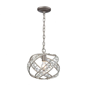 Renaissance - 1 Light Mini Pendant in Transitional Style with Luxe/Glam and Retro inspirations - 10 Inches tall and 11 inches wide