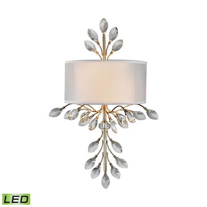 Asbury - 9.6W 2 LED Wall Sconce in Traditional Style with Luxe/Glam and Nature/Organic inspirations - 23 Inches tall and 11 inches wide