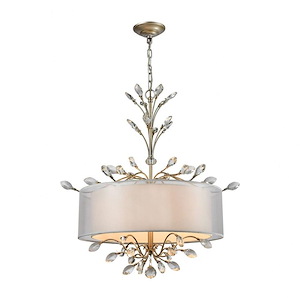 Asbury - 4 Light Chandelier in Traditional Style with Luxe/Glam and Nature/Organic inspirations - 27 Inches tall and 26 inches wide