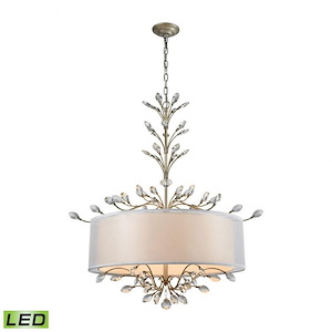 Asbury - 28.8W 6 LED Chandelier in Traditional Style with Luxe/Glam and Nature/Organic inspirations - 35 Inches tall and 32 inches wide - 1208534