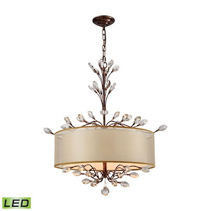 Asbury - 19.2W 4 LED Chandelier in Traditional Style with Luxe/Glam and Nature/Organic inspirations - 27 Inches tall and 26 inches wide - 521717