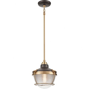 Seaway Passage - 1 Light Mini Pendant in Transitional Style with Urban and Modern Farmhouse inspirations - 10 Inches tall and 10 inches wide