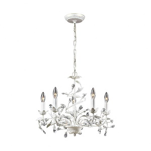 Circeo - 5 Light Chandelier in Traditional Style with Shabby Chic and Nature/Organic inspirations - 18 Inches tall and 21 inches wide - 283733