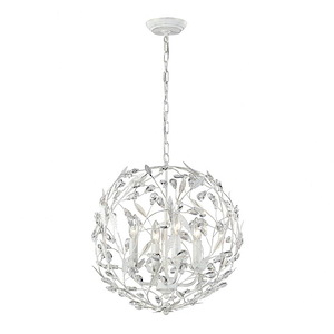 Circeo - 4 Light Chandelier in Traditional Style with Shabby Chic and Nature/Organic inspirations - 19 Inches tall and 19 inches wide