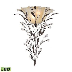 Circeo - 9.6W 2 LED Wall Sconce in Traditional Style with Shabby Chic and Nature/Organic inspirations - 22 Inches tall and 17 inches wide