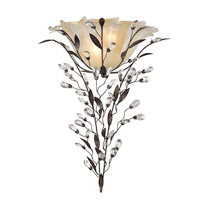 Circeo - 2 Light Wall Sconce in Traditional Style with Shabby Chic and Nature/Organic inspirations - 22 Inches tall and 17 inches wide - 521829