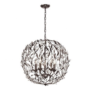 Circeo - 5 Light Chandelier in Traditional Style with Shabby Chic and Nature/Organic inspirations - 24 Inches tall and 24 inches wide - 1208730