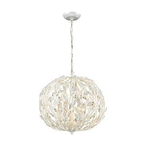 Trella - 5 Light Chandelier in Traditional Style with Shabby Chic and Nature/Organic inspirations - 17 Inches tall and 18 inches wide