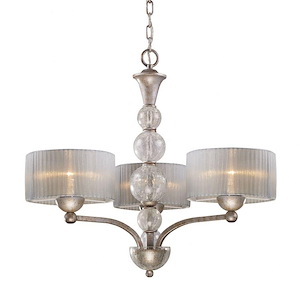 Alexis - 3 Light Chandelier in Transitional Style with Luxe/Glam and Mid-Century Modern inspirations - 26 Inches tall and 25 inches wide