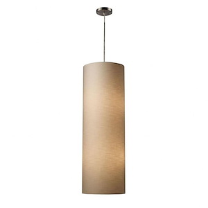 Fabric Cylinders - 38W 4 LED Mini Pendant in Modern/Contemporary Style with Retro and Luxe/Glam inspirations - 35.5 Inches tall and 12 inches wide - 408378
