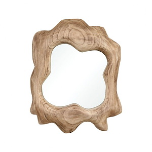 Land to Air - Transitional Style w/ Coastal/Beach inspirations - Wood Mirror - 19 Inches tall 15 Inches wide