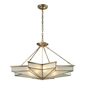 Decostar - 8 Light Pendant in Traditional Style with Art Deco and Luxe/Glam inspirations - 23 Inches tall and 43 inches wide