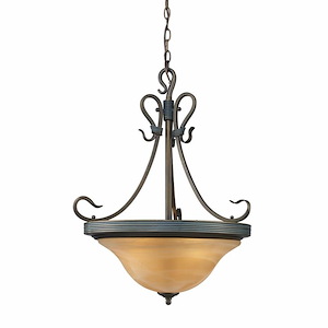 Buckingham - 3 Light Pendant-28 Inches Tall and 20 Inches Wide