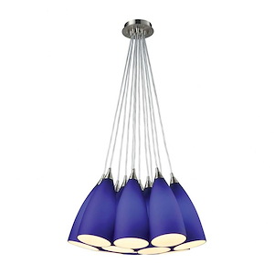 Vesta - 12 Light Pendant in Transitional Style with Art Deco and Coastal/Beach inspirations - 12 Inches tall and 20 inches wide - 521795