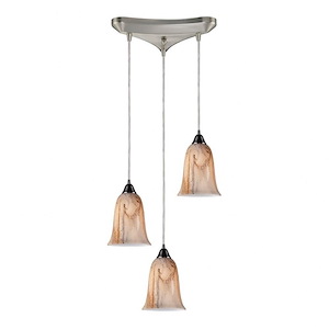 Granite - 3 Light Linear Pendant in Transitional Style with Coastal/Beach and Country/Cottage inspirations - 10 Inches tall and 5 inches wide - 408457