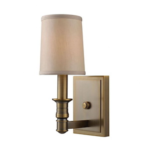 Baxter - 1 Light Wall Sconce in Transitional Style with Art Deco and Country/Cottage inspirations - 11 Inches tall and 5 inches wide
