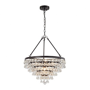 Ramira - 6 Light Chandelier in Transitional Style with Art Deco and Luxe/Glam inspirations - 24 Inches tall and 19 inches wide