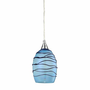 Vines - 1 Light Mini Pendant-8 Inch Tall and 5 Inch Wide