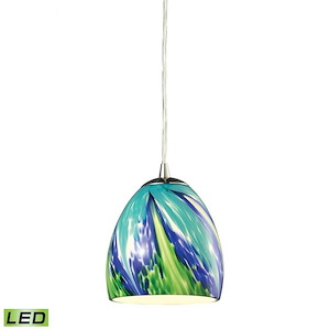 Colorwave - 9.5W 1 LED Mini Pendant in Modern/Contemporary Style with Boho and Coastal/Beach inspirations - 7 Inches tall and 6 inches wide - 421690