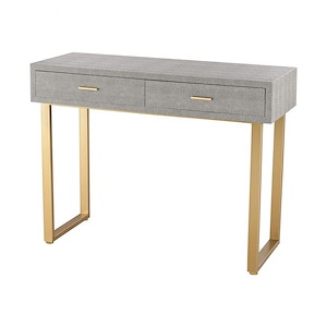 Beaufort - Transitional Style w/ Luxe/Glam inspirations - Metal and Wood Desk - 31 Inches tall 40 Inches wide - 872788