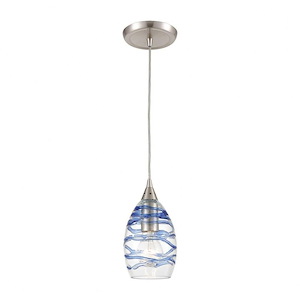 Vines - 1 Light Mini Pendant in Modern/Contemporary Style with Coastal/Beach and Boho inspirations - 8 Inches tall and 5 inches wide - 881876