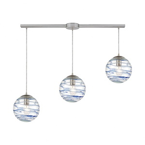 Vines - 3 Light Linear Mini Pendant in Modern/Contemporary Style with Coastal/Beach and Boho inspirations - 9 Inches tall and 36 inches wide - 881881