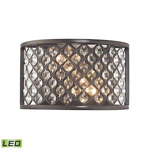 Genevieve - 9.6W 2 LED Wall Sconce in Modern/Contemporary Style with Luxe/Glam and Boho inspirations - 6 Inches tall and 10 inches wide