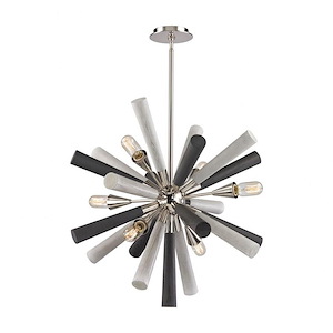 Solara - 6 Light Chandelier in Modern/Contemporary Style with Mid-Century and Scandinavian inspirations - 28 Inches tall and 28 inches wide - 521978