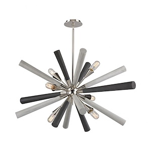 Solara - 6 Light Chandelier in Modern/Contemporary Style with Mid-Century and Scandinavian inspirations - 23 Inches tall and 25 inches wide - 521977