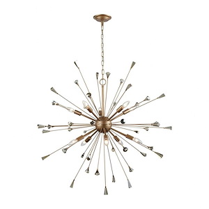Sprigny - 10 Light Chandelier in Modern/Contemporary Style with Mid-Century and Luxe/Glam inspirations - 37 Inches tall and 38 inches wide