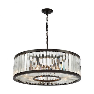 Palacial - 9 Light Chandelier in Traditional Style with Art Deco and Luxe/Glam inspirations - 9 Inches tall and 28 inches wide - 705274