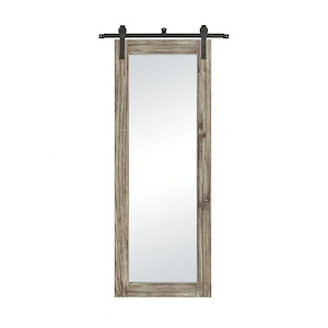 Los Olivos - Transitional Style w/ Rustic inspirations - Wood and Mirror Large Wall Mirror - 70 Inches tall 34 Inches wide