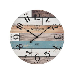 Herrera - Transitional Style w/ Coastal/Beach inspirations - MDF Wall Clock - 24 Inches tall 24 Inches wide